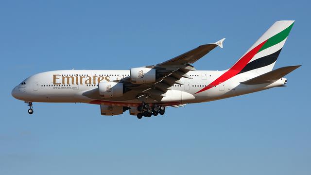A6-EUX:Airbus A380-800:Emirates Airline